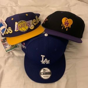 Lot of 3 - LA Snapbacks